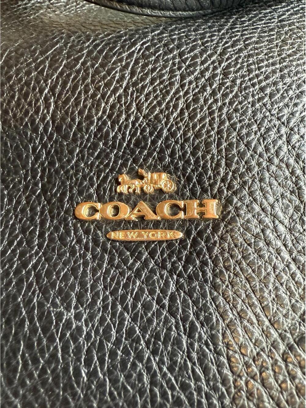 ✨👜 Coach Kristy Shoulder Bag Black Refined Pebble Leather C6231 Excellent Cond. - Picture 10 of 15